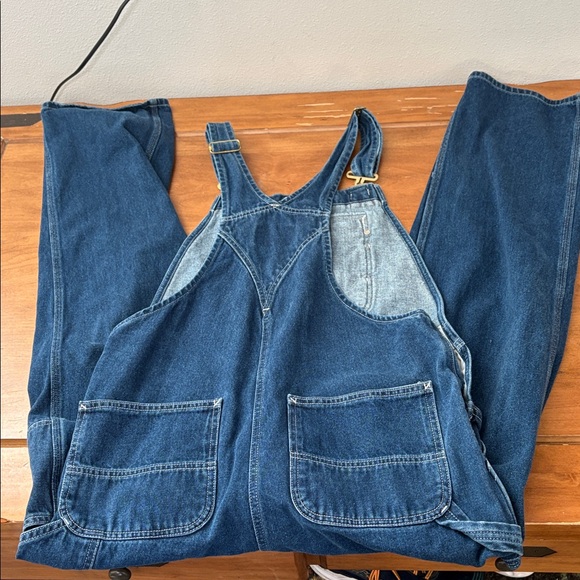 Carhartt Blue Denim Overalls Size 34 - Picture 14 of 16